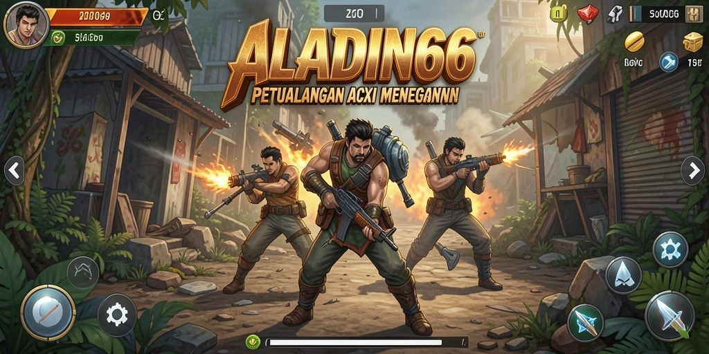 Screenshot gameplay ALADIN66 menunjukkan aksi pertempuran yang seru.
