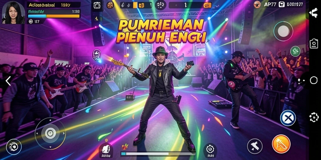 Tampilan gameplay API77 dengan fitur musik yang menarik.