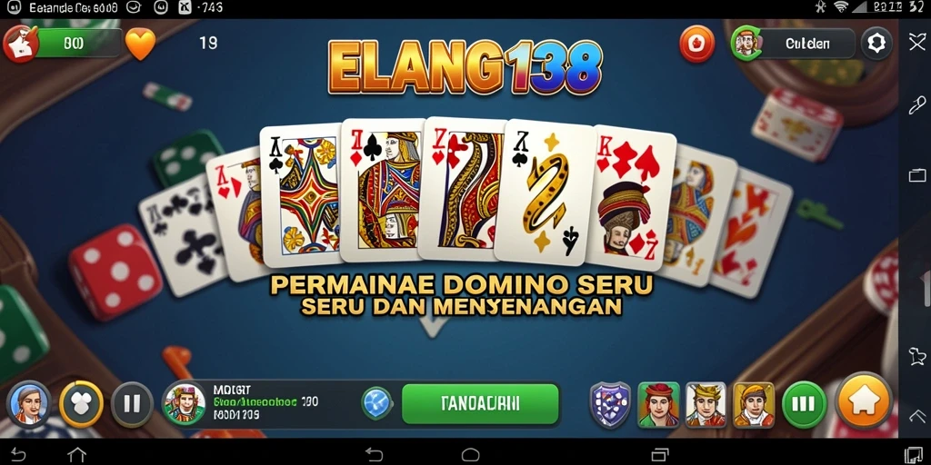 Tampilan seru gameplay Domino di ELANG138.