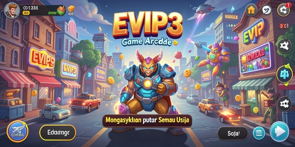 Tampilan gameplay seru dari EVIP3 yang menantang.