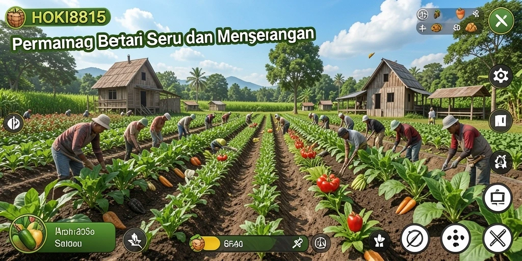 Tampilan gameplay HOKI8815 yang menarik dan realistis dalam bertani.