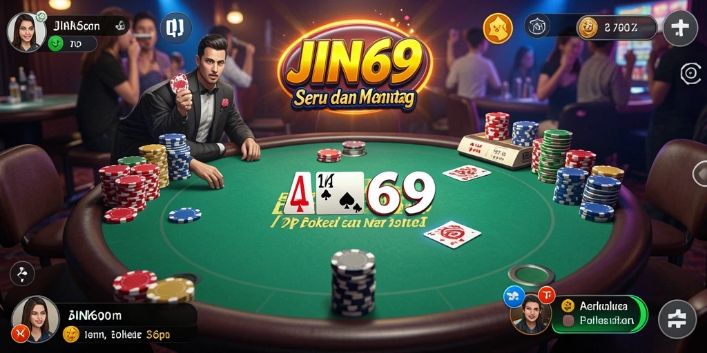 Tampilan gameplay seru di JIN69 dengan pemain yang kompetitif.