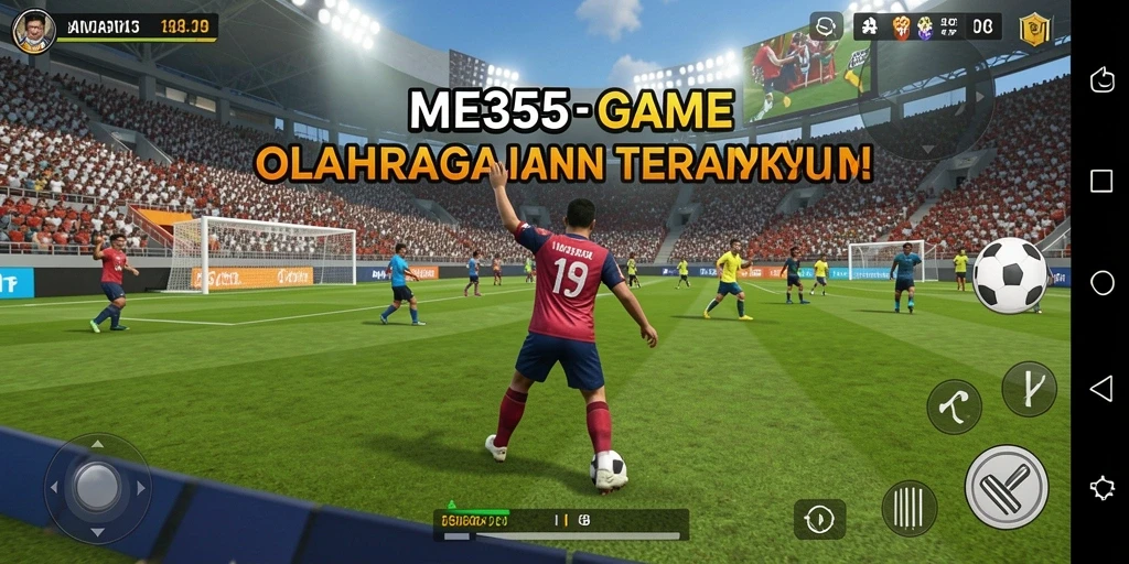 Tampilan screenshot ME355 yang menunjukkan aksi seru dalam permainan olahraga.