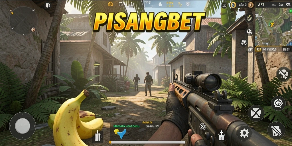 Screenshot utama menampilkan aksi tembak-menembak mendebarkan di PISANGBET.