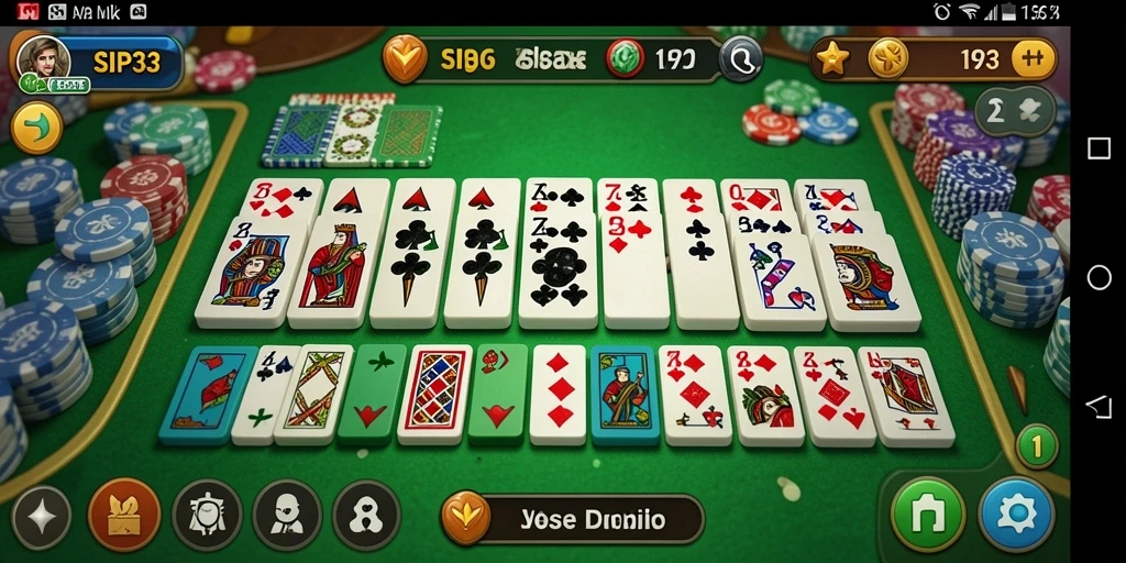 Tampilan gameplay seru dalam SIP33 yang menampilkan kompetisi Domino.