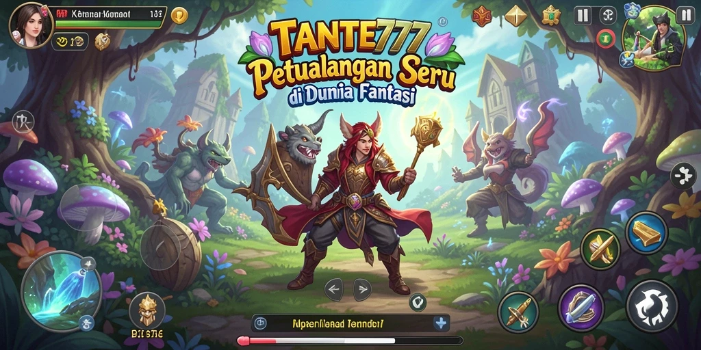 Tampilan gameplay TANTE777 yang epik di dunia petualangan.